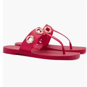 Larroude Milan Thong Sandal in Red size 8-9